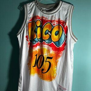 Rico Paid In Full Men's Headgear Classics Embroidered Basketball Jersey White XL